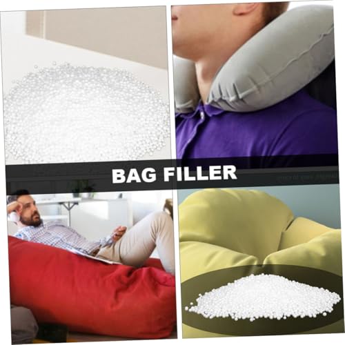 LOORGVEL Schaumstofffüllung Weiße Füllgranulatkugeln für Kissen Sofa Sitzsack Haustierbett Polsterung Vielseitige Polsterfüllung für Bastelprojekte und Deko von LOORGVEL