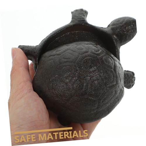 LOORGVEL Schlüsselkasten Schildkröte Gusseisen Schlüsselversteck mit Geheimfach für Draußen Gartendekoration Schlüssel Safe Box Robust Braun von LOORGVEL