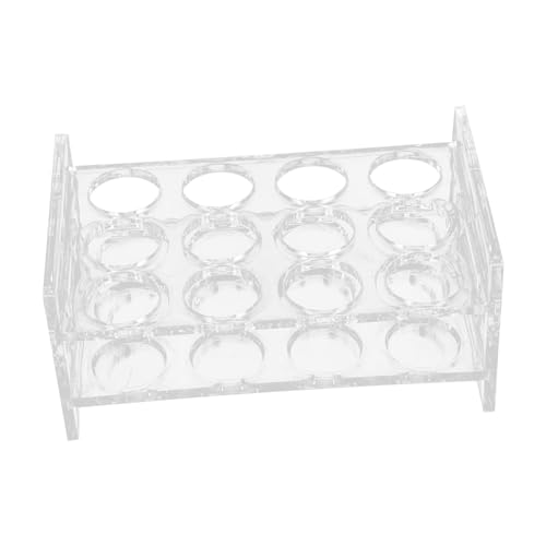 LOORGVEL Schnapsglashalter Rund Reihen Fächer Transparent Barregal Getränkeständer Praktischer Shot Glass Rack für Party und Küchennutzung von LOORGVEL
