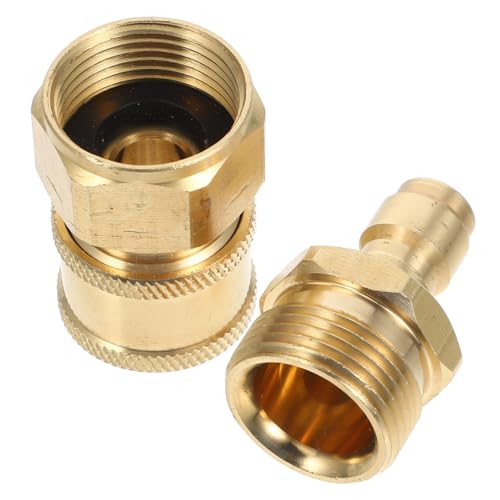 LOORGVEL Schnellkupplung Set Hochdruckreiniger Adapter aus Edelstahl Schnellverbinder mit Innengewinde Kompatibel für Waschmaschinen und Druckwassergeräte Platzsparend und Robust LOORGVEL Schnellkupplung Set Hochdruckreiniger Adapter aus Edelstahl Schnellverbinder mit Innengewinde Kompatibel für Waschmaschinen und Druckwassergeräte Platzsparend und Robust von LOORGVEL