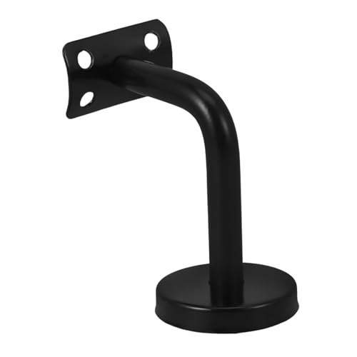 LOORGVEL Schwarze Edelstahl Handlaufhalterung Wandhalter Treppenstütze Förmige Robuste Treppenhandlaufhalter für Innen und Außenbereiche mit Ästhetischem Finish und Sicherer Stabilität von LOORGVEL