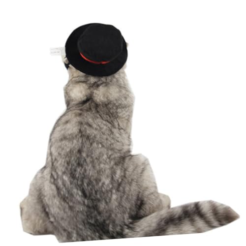 LOORGVEL Schwarzer Hundehut aus Polyester Stilvolle Haustier Kopfbedeckung Einfach Anzuziehen für Halloween Weihnachten Partys und Formelle Anlässe Modisches Kostümzubehör für Hunde und LOORGVEL Schwarzer Hundehut aus Polyester Stilvolle Haustier Kopfbedeckung Einfach Anzuziehen für Halloween Weihnachten Partys und Formelle Anlässe Modisches Kostümzubehör für Hunde und von LOORGVEL