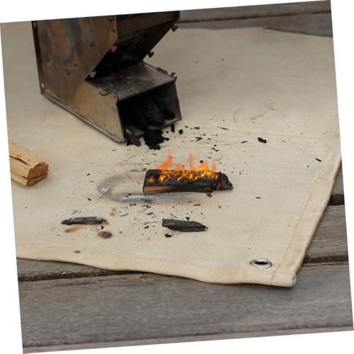 LOORGVEL Schwer Entflammbare Schweißdecke aus Hitzebeständigem Fiberglas Leichte Isolierende Feuerunterlage für Schweißen Outdoor Camping Grillen Hitzeisolierende Schutzdecke von LOORGVEL