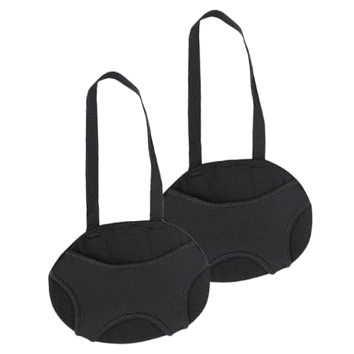 LOORGVEL Sebs Vorfußpolster für Damen Atmungsaktive Rutschfeste Fußpads Stoßdämpfende Metatarsal-einlagen Komfortable Anti-wear Fußkissen für High Heels Schwarz von LOORGVEL