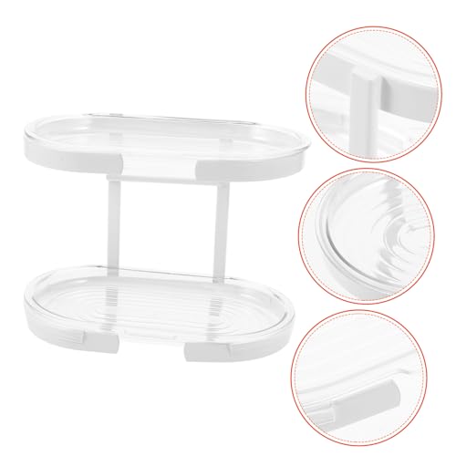 LOORGVEL Wandhalterung Seifenablage Eleganter Seifenhalter Aus Doppelschichtig Bohrfrei Für Badezimmer Und Küche Transparente Seifenbox Für Optimale Luftzirkulation Und Trocknung von LOORGVEL