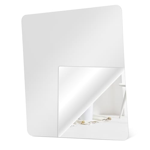 LOORGVEL Selbstklebender Acrylspiegel Runde Ecken Sicherer Makeup Spiegel Wanddeko Bruchsicher Flexibler Spiegel für Bad Schlafzimmer Fitnessstudio LOORGVEL Selbstklebender Acrylspiegel Runde Ecken Sicherer Makeup Spiegel Wanddeko Bruchsicher Flexibler Spiegel für Bad Schlafzimmer Fitnessstudio von LOORGVEL