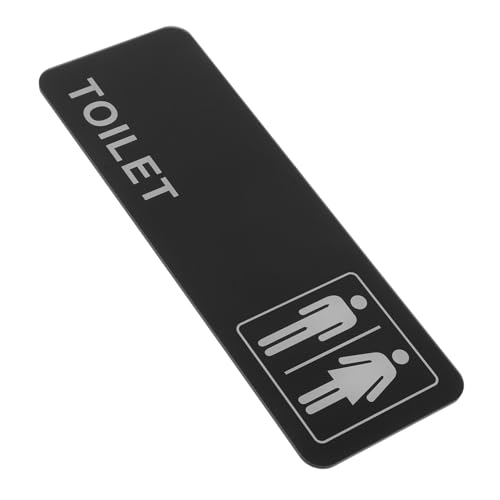 LOORGVEL Selbstklebendes Toilettenschild aus Robustem Kunststoff mit Klarem Männer Frauen Symbol Schwarzer Basis und Weißem Schriftzug Langlebig Sichtbar Praktische Badezimmer Deko für LOORGVEL Selbstklebendes Toilettenschild aus Robustem Kunststoff mit Klarem Männer Frauen Symbol Schwarzer Basis und Weißem Schriftzug Langlebig Sichtbar Praktische Badezimmer Deko für von LOORGVEL