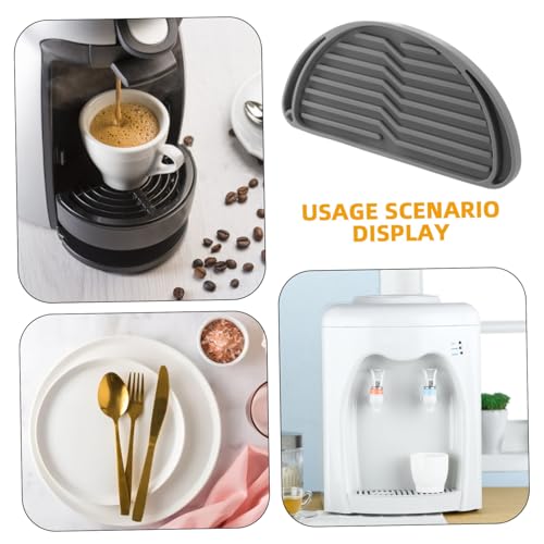 LOORGVEL Silikon Tropfschale Wasserauffangschale für Kühlschrank Wasserspender und Kaffeemaschine Flexible Langlebige Abtropfmatte Kompatibel Leicht zu Reinigen Graue Halbrundform LOORGVEL Silikon Tropfschale Wasserauffangschale für Kühlschrank Wasserspender und Kaffeemaschine Flexible Langlebige Abtropfmatte Kompatibel Leicht zu Reinigen Graue Halbrundform von LOORGVEL