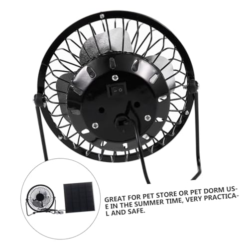 LOORGVEL Solarbetriebener Kühlventilator mit Solarpanel Geräuscharm Umweltfreundlich Langlebig Lüfter Kit für Haustiere für Gewächshaus und Hühnerstall Design von LOORGVEL