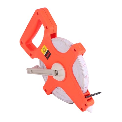 LOORGVEL Stahlbandmaß mit Rack-Handgriff Verschleißfestes Messband für Bau Ingenieurvermessung Präzise Messung mit Schutzplatten Robust und Portabel für Industrie und Landschaftsbau von LOORGVEL