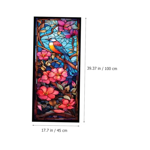 LOORGVEL Statische Fensterfolie mit Buntem Vogel Motiv Selbsthaftend PVC Wasserfest Dekorative Sichtschutzfolie mit UV Schutz Einfache Anbringung und Rückstandsfreie Entfernung für Wohn LOORGVEL Statische Fensterfolie mit Buntem Vogel Motiv Selbsthaftend PVC Wasserfest Dekorative Sichtschutzfolie mit UV Schutz Einfache Anbringung und Rückstandsfreie Entfernung für Wohn von LOORGVEL