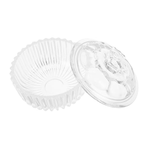 LOORGVEL Stilvolles Glasaufbewahrungsglas mit Deckel Luftdichtes Vorratsglas Dekorative Candy Bowl für Hochzeit Buffet und Alltag Europäischer Stil Transparent für Kaffee Tee und Snacks LOORGVEL Stilvolles Glasaufbewahrungsglas mit Deckel Luftdichtes Vorratsglas Dekorative Candy Bowl für Hochzeit Buffet und Alltag Europäischer Stil Transparent für Kaffee Tee und Snacks von LOORGVEL