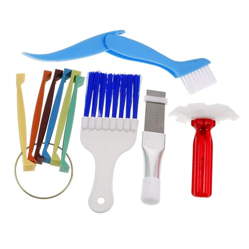 LOORGVEL Teiliges Edelstahl Air Conditioner Fin Comb Langlebiger Kondensator Lamellenreiniger mit Bürste Leichter Klimagerät Fin Straightener Geeignet für Rv und Vent Reinigung von LOORGVEL