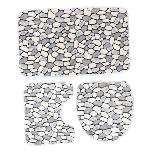 LOORGVEL Teiliges Fleece Badteppich mit Wc Ausschnitt Saugfähige Badezimmer Bodenmatte rutschfest Schnell Trocknend Waschbar Komfortable Rutsch Badematte für Sichere Nutzung LOORGVEL Teiliges Fleece Badteppich mit Wc Ausschnitt Saugfähige Badezimmer Bodenmatte rutschfest Schnell Trocknend Waschbar Komfortable Rutsch Badematte für Sichere Nutzung von LOORGVEL