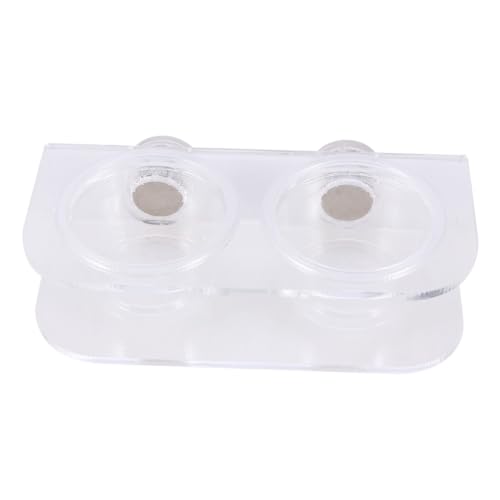 LOORGVEL Teiliges Reptilien Futternapf S mit Magnet Höhenverstellbar aus transparentem Kunststoff Geeignet für Schildkröten Eidechsen Frösche und Kleine Reptilien Einfache Reinigung von LOORGVEL