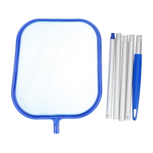LOORGVEL Teleskopischer Poolreinigungs Kescher Teiliger Aluminiumstange Langlebiges Feinmaschiges Netz für Schwimmbecken Teiche und Aquarien zur Effektiven Laub Schmutzentfernung von LOORGVEL