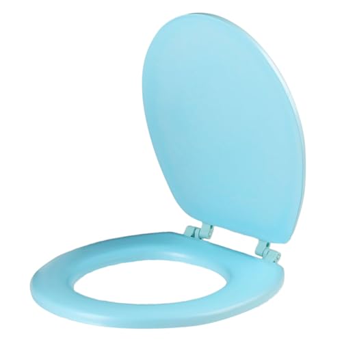 LOORGVEL Toilettensitz Ersatz Dickem Eva Schaumstoff Weich Komfortabel für Badezimmer und Haushalt Wc Sitz Bezug Blau Uo Form Einfach zu Montieren Hygienisch von LOORGVEL