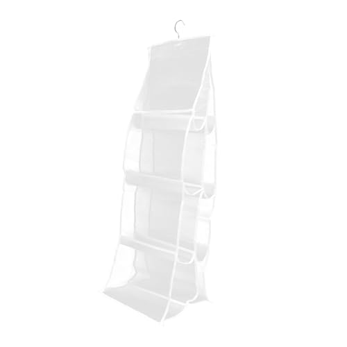 LOORGVEL Transparente Tür hängende Handtaschen Aufbewahrungstasche mit Schichten Mehrschichtiger Handtaschen Organizer aus Strapazierfähigem Material Staubschutz und Übersichtliches Design von LOORGVEL
