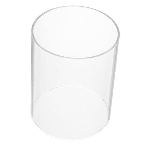 LOORGVEL Transparenter Glas Kerzenhalter Schlauch Windschutz Glas Kerzenschirm Schlichte Robuste Kerzenhülle für Stabkerzen und Romantische Dekoration von LOORGVEL