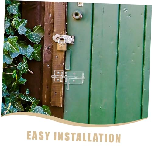 LOORGVEL Transparenter Mini türriegel aus Acryl Selbstklebend ohne Bohren Einfache Montage für Fenster und Türen Zuverlässige Sicherung gegen Unbeabsichtigtes Öffnen von LOORGVEL