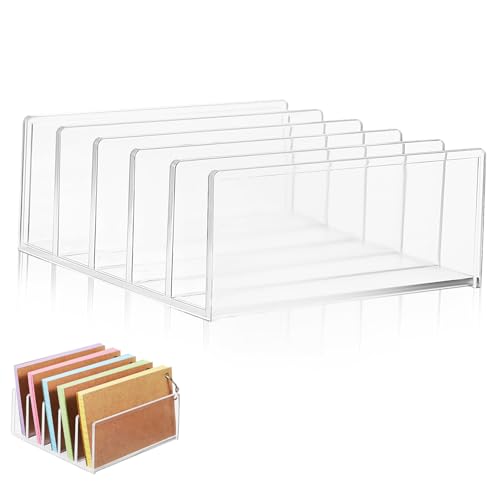 LOORGVEL Transparenter Stapelbarer Desktop Organizer aus Robustem Material Multifunktionales Notebook Rack und Buchstütze für Bürobedarf und Schreibtisch aufbewahrung Handlich und von LOORGVEL
