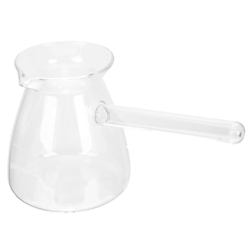 LOORGVEL Transparenter Türkischer Glaskaffeekocher mit Seitengriff Hitzebeständiges Verdicktes Borosilikatglas Offenes Feuer Geeignet Klarer Praktischer Ausgießer Stilvoll für Zuhause und von LOORGVEL