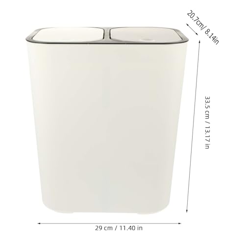 LOORGVEL Trocken Nassmülltrennsystem Abfalleimer mit Deckel Geruchsresistenter für Bad und Küche Große Kapazität Stilvolles Design Praktische Mülltrennung Zuhause von LOORGVEL