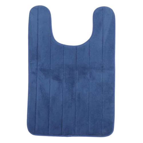 LOORGVEL U förmige Toilettenmatte aus Fleece Rutschfester Wc vorleger Saugfähige Badezimmer Fußmatte Angenehm und Bequem für Glatte Böden und Toilettenbereich von LOORGVEL