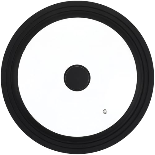 LOORGVEL Universaler Topfdeckel aus Gehärtetem Glas mit Silikonrand und Hitzebeständigem Griff Passend für Pfannen und Töpfe Kratzfest Transparent Auslaufsicher Spülmaschinenfest von LOORGVEL