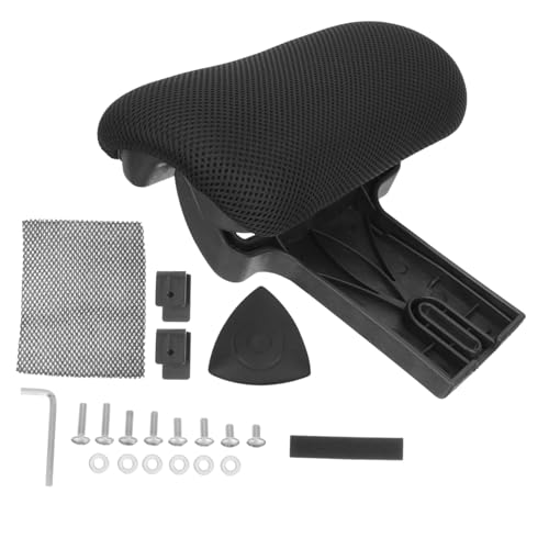 LOORGVEL Verstellbare Kopfstütze Bürostuhl Nackenstütze Ergonomisch Komfortabel Ersatz für Büro Schreibtischstuhl in Schwarz von LOORGVEL