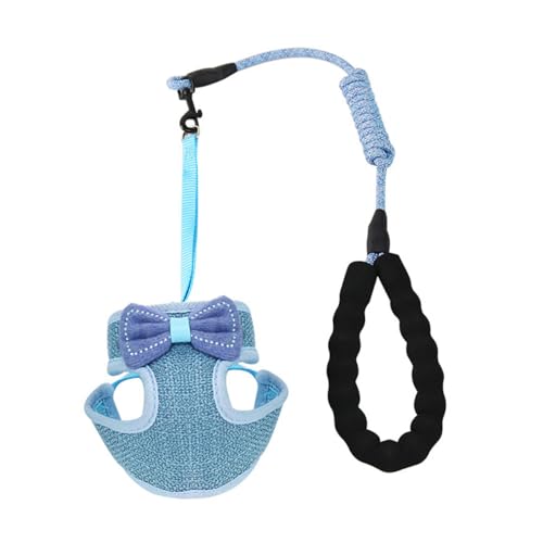 LOORGVEL Verstellbares Katzen Geschirr mit Schleifen Design Atmungsaktive Weste Leichtes Brustgeschirr für Katzen Sicheres Katzengeschirr Komfortabel und Langlebig Blau LOORGVEL Verstellbares Katzen Geschirr mit Schleifen Design Atmungsaktive Weste Leichtes Brustgeschirr für Katzen Sicheres Katzengeschirr Komfortabel und Langlebig Blau von LOORGVEL