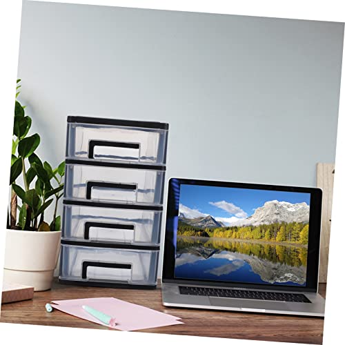 LOORGVEL Vierschichtiger Transparenter Aufbewahrungsschrank mit Tragbar Multifunktional Platzsparendes Regalsystem für Büro Wohnzimmer Schrank und Schreibtisch Schwarz Transparent LOORGVEL Vierschichtiger Transparenter Aufbewahrungsschrank mit Tragbar Multifunktional Platzsparendes Regalsystem für Büro Wohnzimmer Schrank und Schreibtisch Schwarz Transparent von LOORGVEL