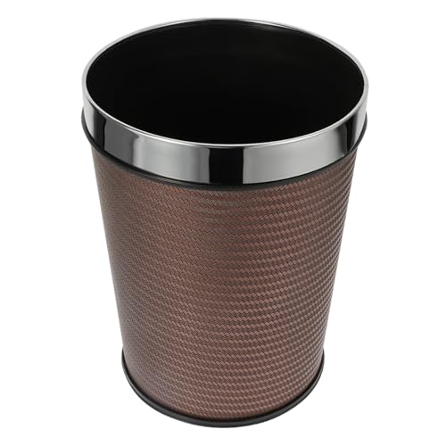 LOORGVEL Vintage Edelstahl Müllbehälter ohne Deckel Großer Abfalleimer für Küche Schlafzimmer Büro Vielseitiger Küchenabfalleimer Robuster Mülleimer für Zuhause von LOORGVEL