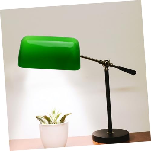 LOORGVEL Vintage Glass Bankers Lampshade Ersatzschirm Ømm Grüner Lampenschirm Glas für Schreibtischlampe Retro Lichtabdeckung Installieren und Kompatibel mit Vielen Tischlampen von LOORGVEL
