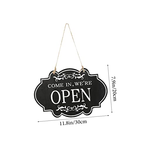 LOORGVEL Vintage Holzschild Open Closed Türschild mit Lanyard zum Aufhängen Doppelseitiges Geschäftsschild für Restaurant Bar Hotel Laden Installieren Dekoratives Geschäftsschild von LOORGVEL