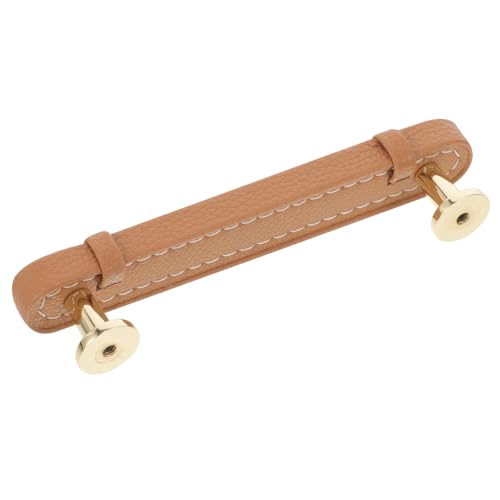 LOORGVEL Vintage Ledergriff Küchenschränke Möbelgriff Lochabstand Zinklegierung Schubladengriff Innenraum Türgriff Komfortabler Griff Einfach Montage von LOORGVEL