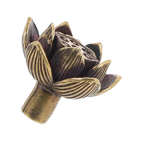 LOORGVEL Vintage Lotus Blume Messing Türgriff Vintage Stil Blumendesign Komfortabler Griff Für Küchenschrank Kommode Und Kleiderschrank von LOORGVEL