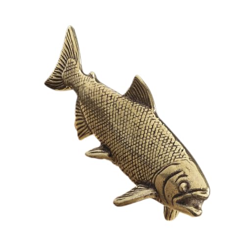 LOORGVEL Vintage Messing Fisch Skulptur Miniatur Meerestier Figur für Schreibtisch Regal Kleine Ozeanische Kunstfigur mit Mutigem Freiheits Symbol Wanddeko für Natur und Meeresliebhaber LOORGVEL Vintage Messing Fisch Skulptur Miniatur Meerestier Figur für Schreibtisch Regal Kleine Ozeanische Kunstfigur mit Mutigem Freiheits Symbol Wanddeko für Natur und Meeresliebhaber von LOORGVEL