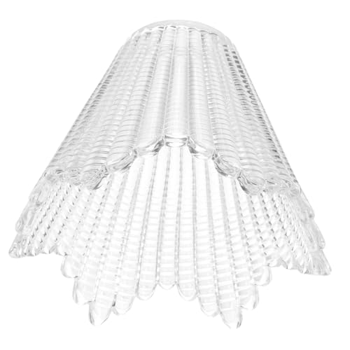 LOORGVEL Vintage Transparenter Glasschirm für Wandleuchte Dekorativer Lampenschirm aus Hochwertigem Glas Installieren Ersatz für Schlafzimmer Wohnzimmer und Flur Stilvoller Lampenschirm von LOORGVEL