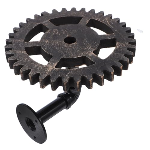 LOORGVEL Vintage Wandregal aus Schmiedeeisen mit Industrie-rohrhalterungen und Steampunk-Mechanik-Design Robustes Retro Ablagegestell für Wohnzimmer Küche Bad und Schlafzimmer von LOORGVEL