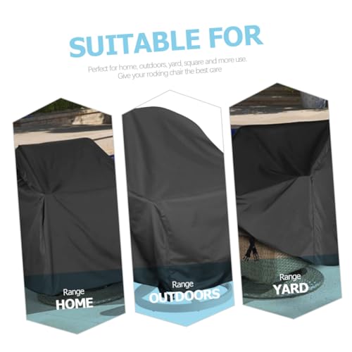 LOORGVEL Wasserdichte Oxford Schutzhülle für Outdoor Schaukelstuhl UV beständig Staubdicht Gartenmöbelabdeckung für Terrasse und Garten von LOORGVEL