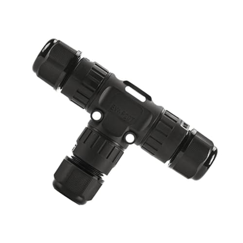 LOORGVEL Wasserdichter Poliger Außenkabelverbinder Nylon Kabelschutz mit Zugentlastung Langlebiger Wasserdichter Kabelanschluss für Garten und Outdoor Anwendungen von LOORGVEL