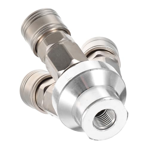LOORGVEL Wege Pneumatik Verteiler Schnellkupplung Luftschlauch Verbinder für Kompressor Druckluftsysteme Robust Langlebig Einfache Installation Vielseitig für Schlauchanschluss von LOORGVEL