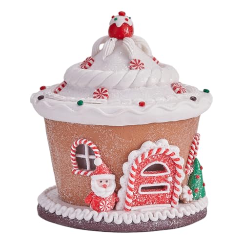 LOORGVEL Weihnachtliche Resin Schlossdekoration mit Led-Beleuchtung Handgefertigt Farbenfrohes Macaron-Design Kompakt und Tragbar Rustikaler Weihnachtsdekor für Wohnzimmer Kamin Party und LOORGVEL Weihnachtliche Resin Schlossdekoration mit Led-Beleuchtung Handgefertigt Farbenfrohes Macaron-Design Kompakt und Tragbar Rustikaler Weihnachtsdekor für Wohnzimmer Kamin Party und von LOORGVEL