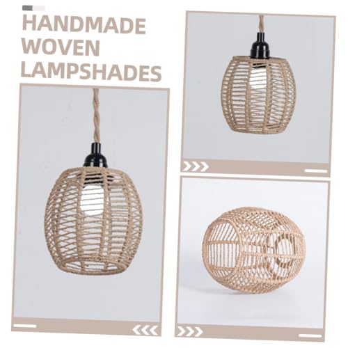 LOORGVEL Wunderschöner Handgewebter Lampenschirm aus Natürlichem Papierseil Kompakt und Vielseitig Geeignet für Pendelleuchten Rustikale Deckenlampen für Küche Bad Wohnzimmer und Kleine LOORGVEL Wunderschöner Handgewebter Lampenschirm aus Natürlichem Papierseil Kompakt und Vielseitig Geeignet für Pendelleuchten Rustikale Deckenlampen für Küche Bad Wohnzimmer und Kleine von LOORGVEL