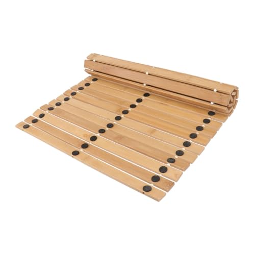 LOORGVEL rutschfeste Bambusmatte Natürliches Design Anti rutsch Fußpad für Bad Dusche Schlafzimmer und Toilette Hygienisch Feuchtigkeitsbeständig ohne Montage Dekorativ und Sicher von LOORGVEL