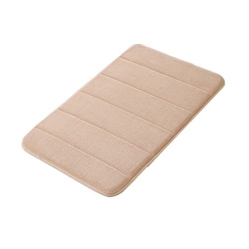 LOORGVEL rutschfeste Fleece Badematte mit Memory Schaum Khaki Wasserabsorbierend Maschinenwaschbar für Badezimmer Schlafzimmer und Wohnzimmer von LOORGVEL