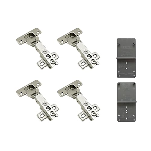 LOOTICH 105 Grad Eckanschlag Topfscharnier Standardscharniere 35 mm ohne Dämpfer mit Schließautomatik Scharniere für Küchenschrank Kleiderschrank Schranktür Möbel 4 Stück von LOOTICH