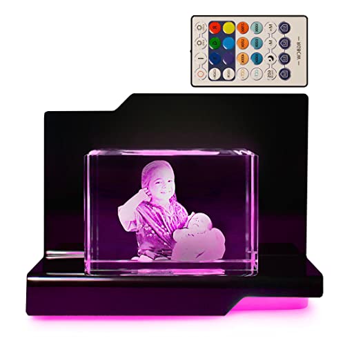 LOOXIS 3D Glasfoto - Ihr Foto in 3D in Glas gelasert - Fotogeschenk (mit Premium Acryl Leuchtsockel, M Querformat) von LOOXIS