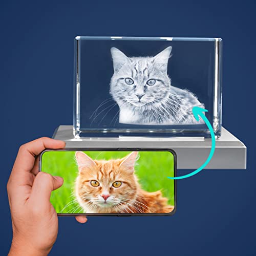 LOOXIS 3D Glasfoto - Ihr Foto in 3D in Glas gelasert - Fotogeschenk (mit Standard Leuchtsockel, L Querformat) von LOOXIS